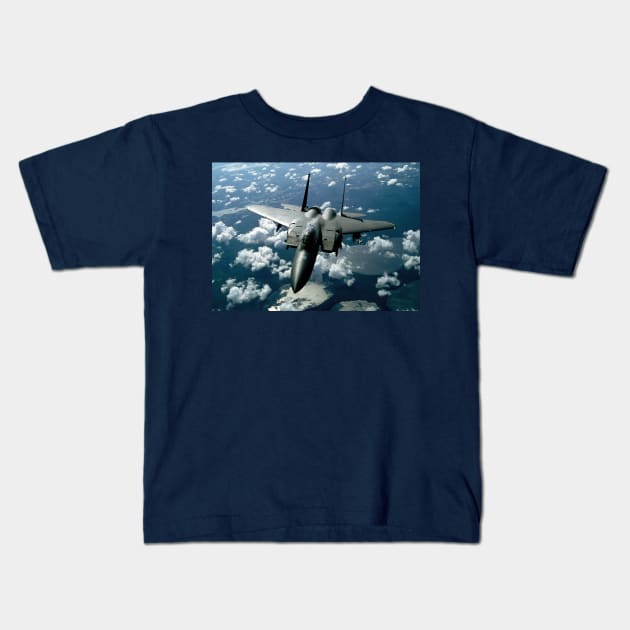 F15 Eagle Kids T-Shirt by Aircraft.Lover